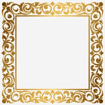 Ornate Golden Floral Frame