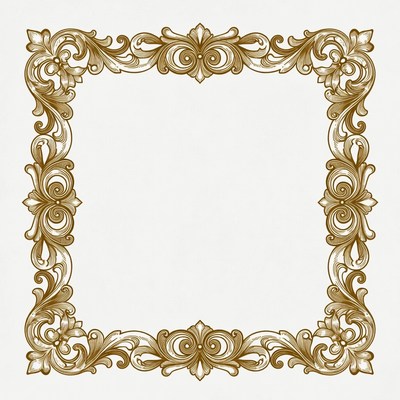 Gold Ornate Vector Frame