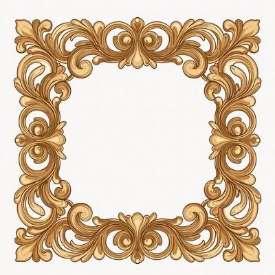 Ornate Golden Baroque Frame