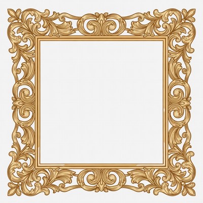 Ornate Gold Frame Illustration