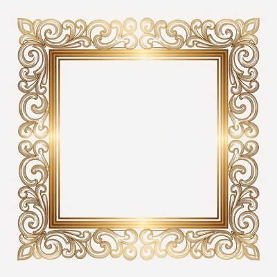 Ornate Golden Frame Border