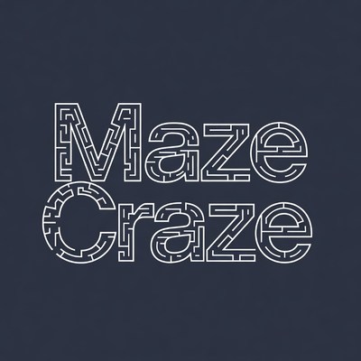 Maze Crazy Text Design