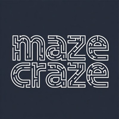 Maze Crazy Text Design