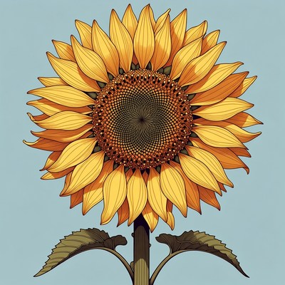 Vibrant Sunflower Illustration