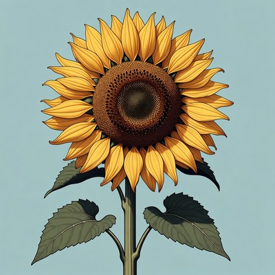 Vibrant Sunflower Illustration