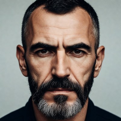 Middle-aged man with gray beard