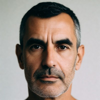 Middle-aged man with salt-and-pepper beard