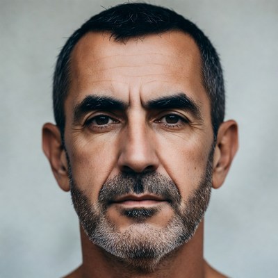 Middle-aged man with gray beard