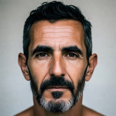 Middle-aged man with salt and pepper beard