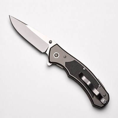 Black folding pocket knife