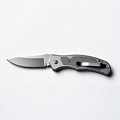 Open Folding Pocket Knife