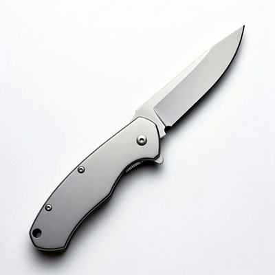 Silver Folding Pocket Knife