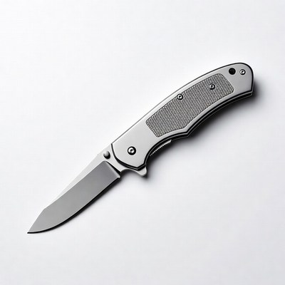 Silver Folding Pocket Knife