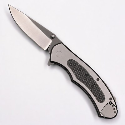 Black tactical folding knife