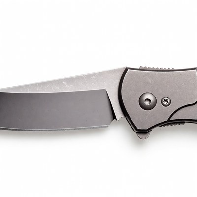 Open Folding Pocket Knife