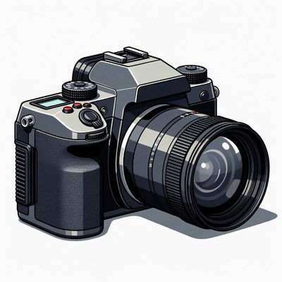 Digital SLR Camera Illustration