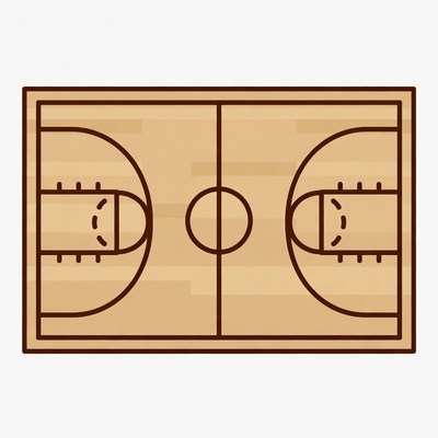 Basketball Court Illustration