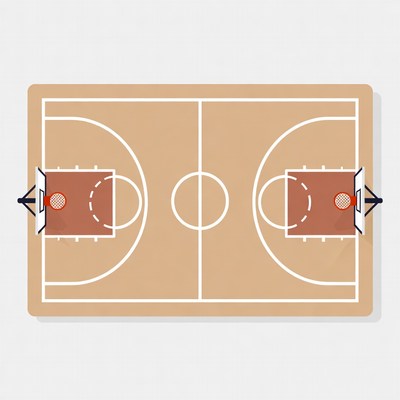 Basketball Court Illustration
