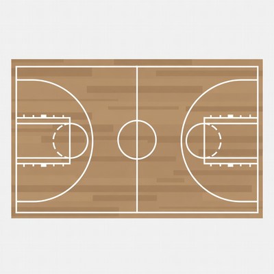 Basketball Court Illustration