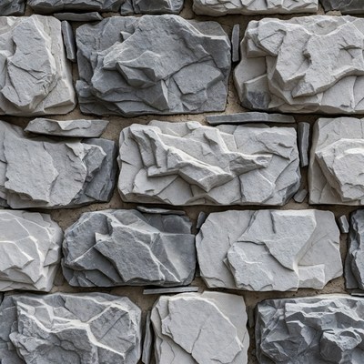 Gray Stone Brick Wall Texture