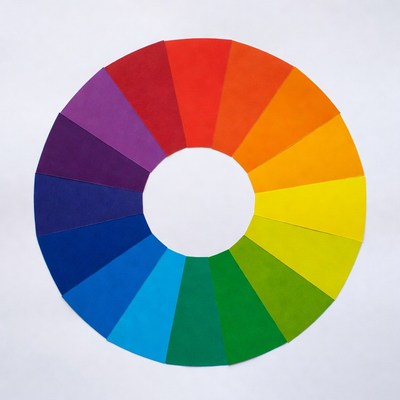 Color Wheel on White Background