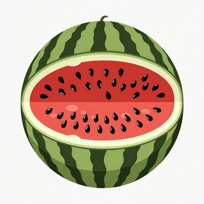 Sliced Watermelon Illustration