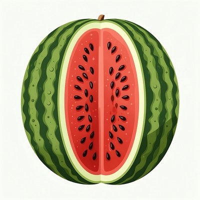 Sliced Watermelon Illustration