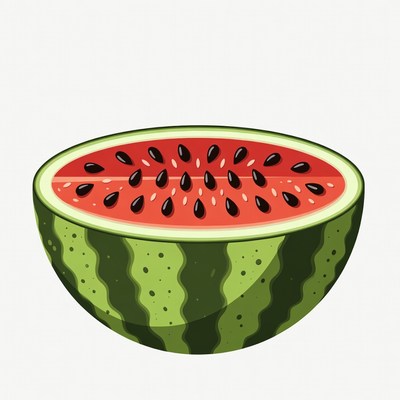 Sliced Watermelon Illustration