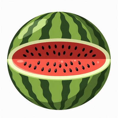 Sliced Watermelon Illustration