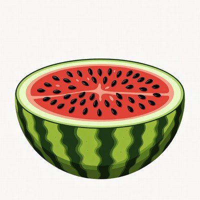 Sliced Watermelon Illustration