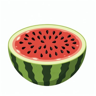 Sliced Watermelon Illustration