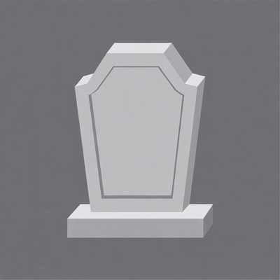 Gray Tombstone Illustration