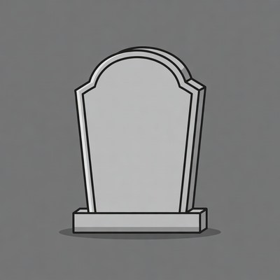 Simple Tombstone Illustration