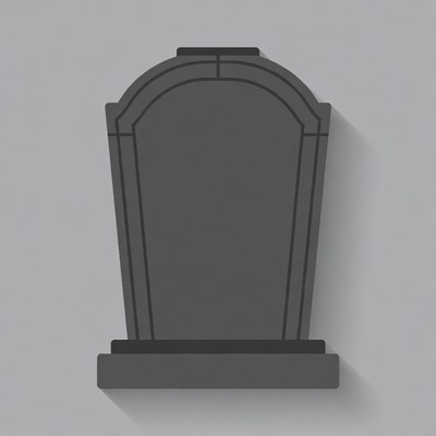 Gray Tombstone Illustration