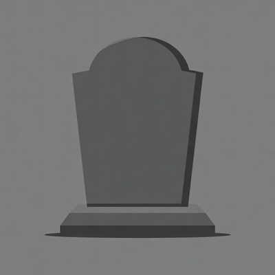 Gray Tombstone Illustration