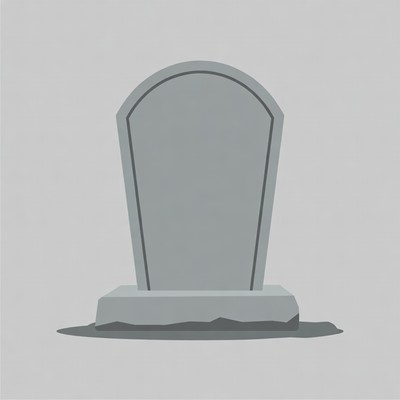 Gray Tombstone Illustration