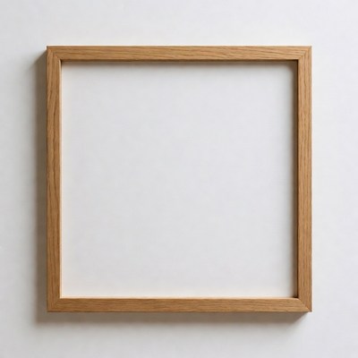 Empty Wooden Picture Frame
