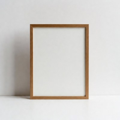 Empty Wooden Picture Frame