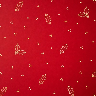 Red Holly Christmas Wrapping Paper