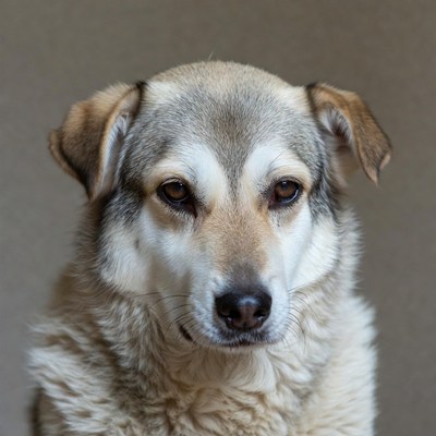 Close-up of fluffy husky dog