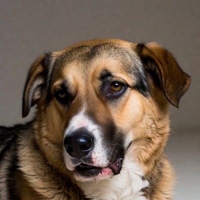 German Shepherd close-up portrait