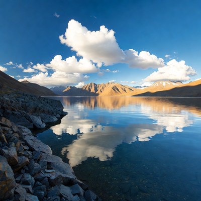 Mountain Lake with Reflections