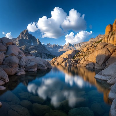 Mountain Lake with Reflections