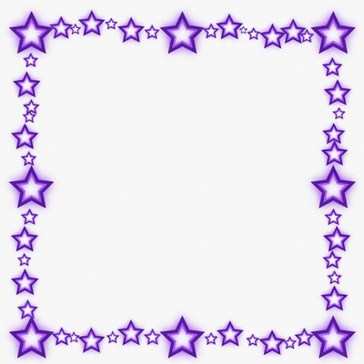 Purple Glowing Star Border