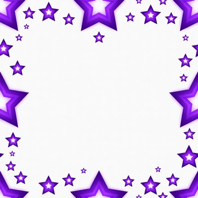 Purple Star Border Frame