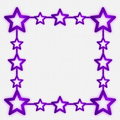 Purple Glowing Star Border
