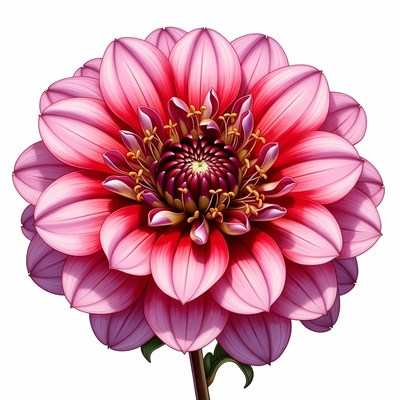 Pink Dahlia Flower Closeup