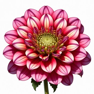 Pink Dahlia Flower Closeup
