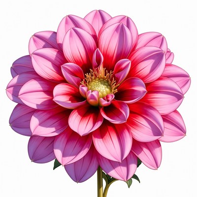 Pink Dahlia Flower Closeup