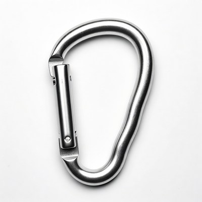 Shiny Steel Carabiner Clip